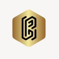A hexagonal logo with a golden gradient background and a stylized black monogram combining the letters 'B' and 'C,' representing elegance and branding.
                        